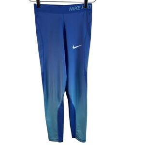 Nike Hypercool Blue Ombre Girl’s Tights Leggings Size Large